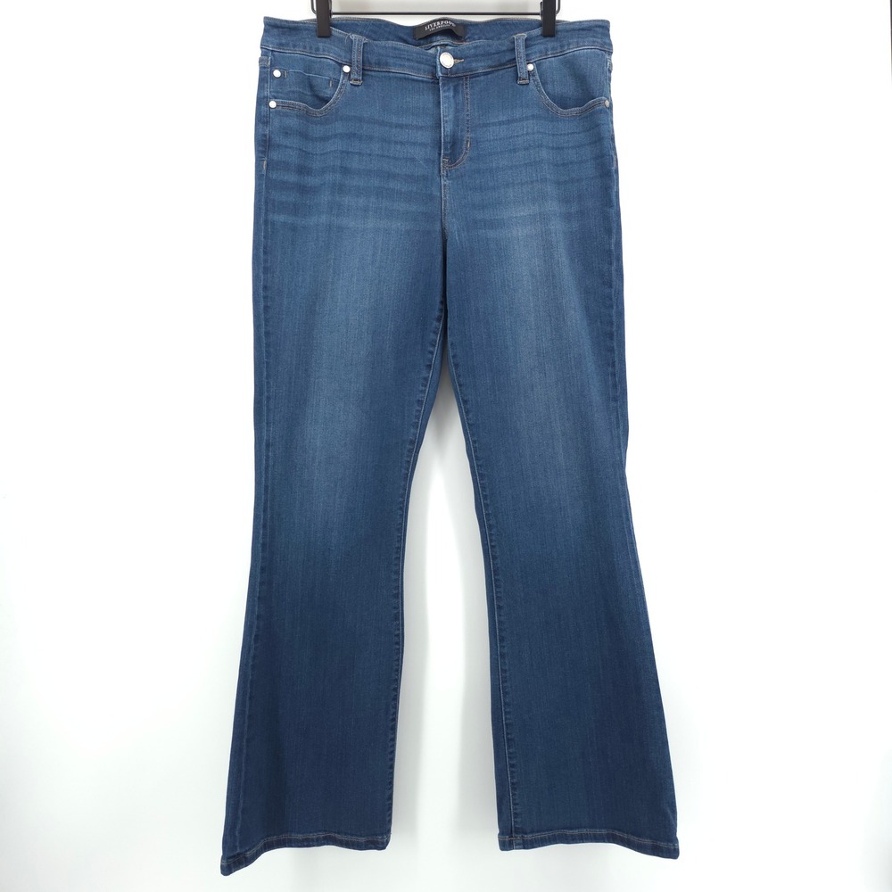 Liverpool Womens Jeans 16W Bronte Blue Bootcut Stretch Denim LY4000F80